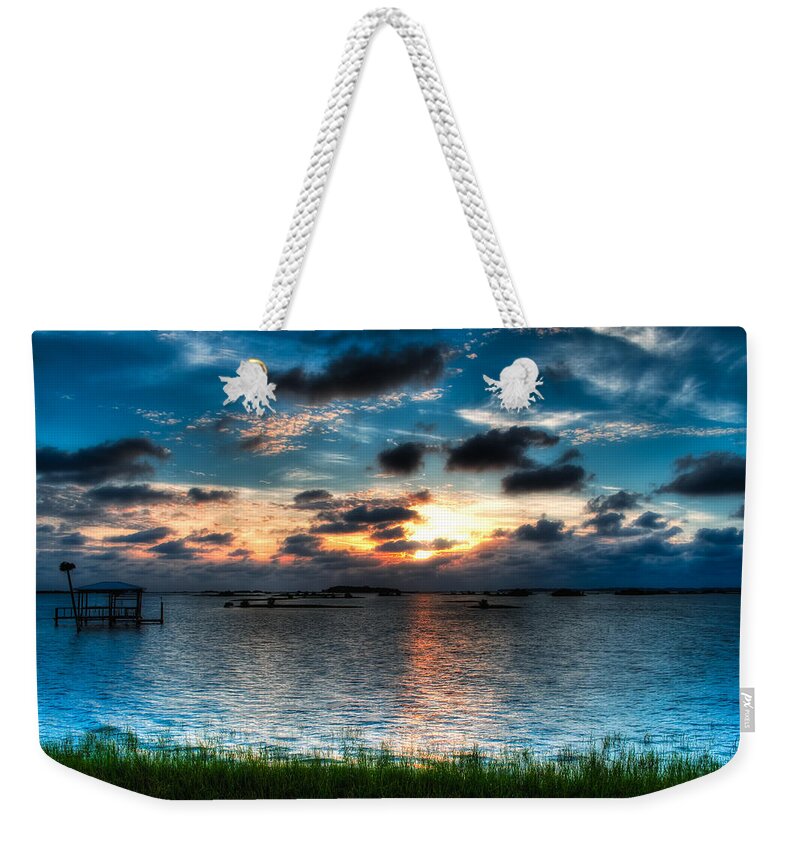 Lnadscape Weekender Tote Bag featuring the photograph Sunset on Cedar Key by Richard Leighton