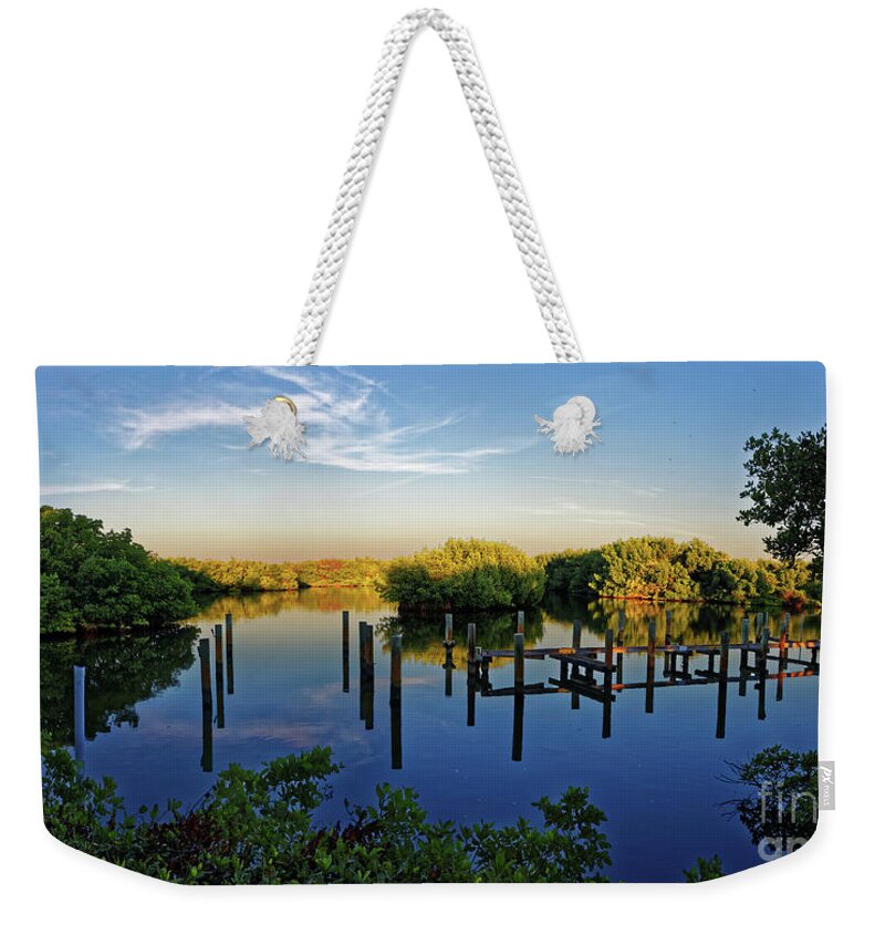 Long Bayou Weekender Tote Bag featuring the photograph Sunset On Long Bayou by Paul Mashburn