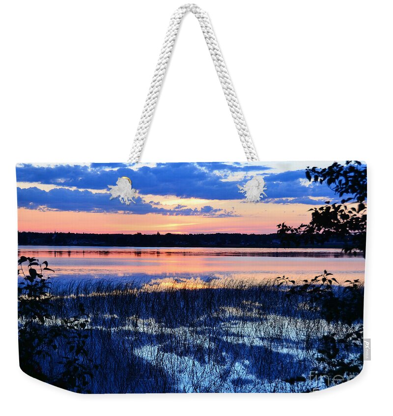 Sunset On Lake Weekender Tote Bag featuring the photograph Sunset on Porcupine Lake by Elaine Berger