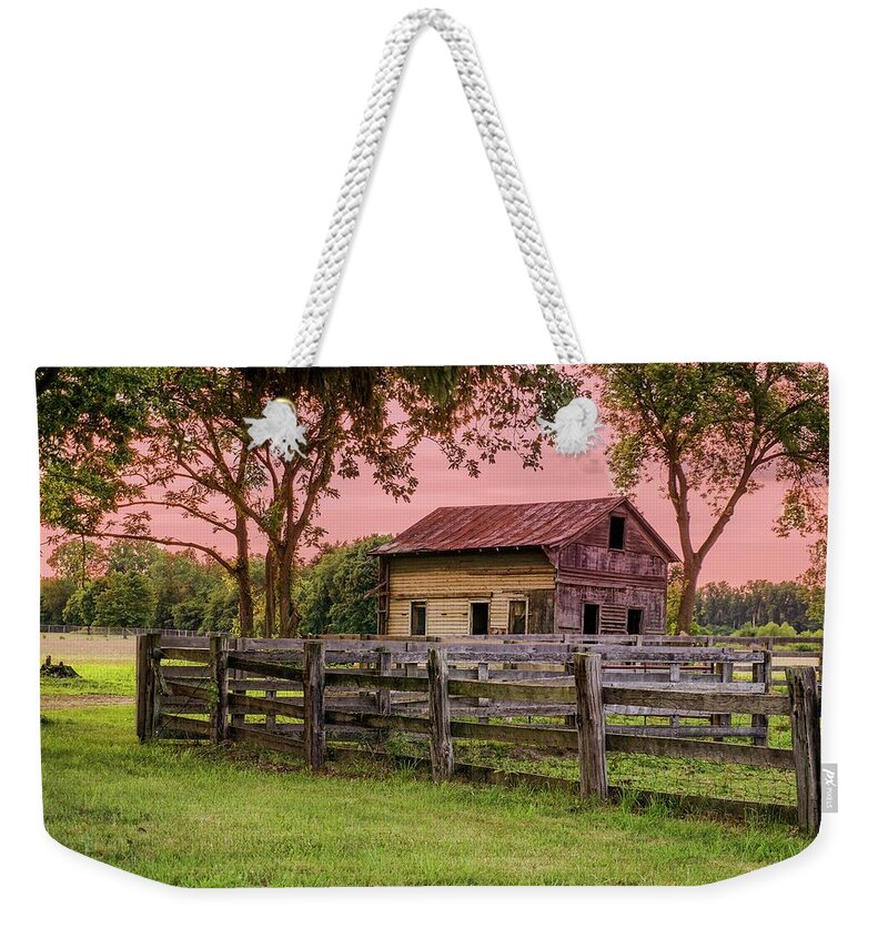 Sunset On The Farm Weekender Tote Bag featuring the photograph Sunset on the Farm by Mary Timman
