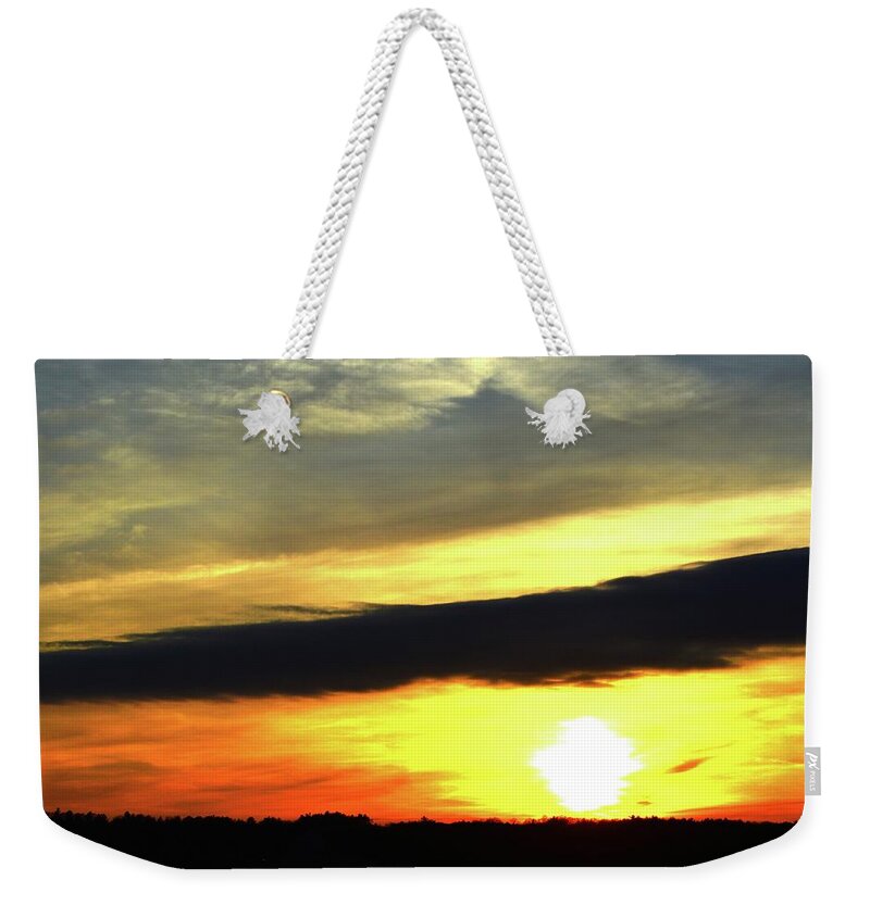 Abstract Weekender Tote Bag featuring the photograph Sunset Over Barrie Two by Lyle Crump