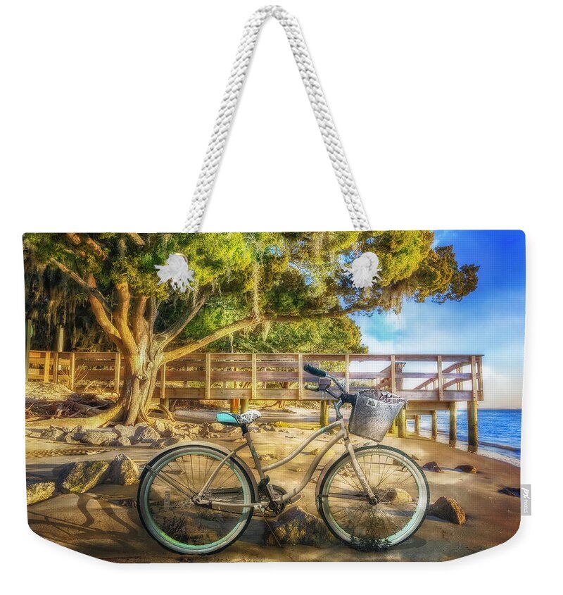 Clouds Weekender Tote Bag featuring the photograph Sunset Ride by Debra and Dave Vanderlaan