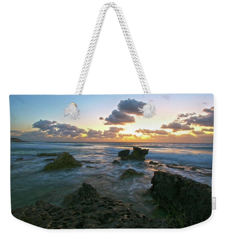 Spanish Weekender Tote Bag featuring the photograph Sunset Seas by Robert Och