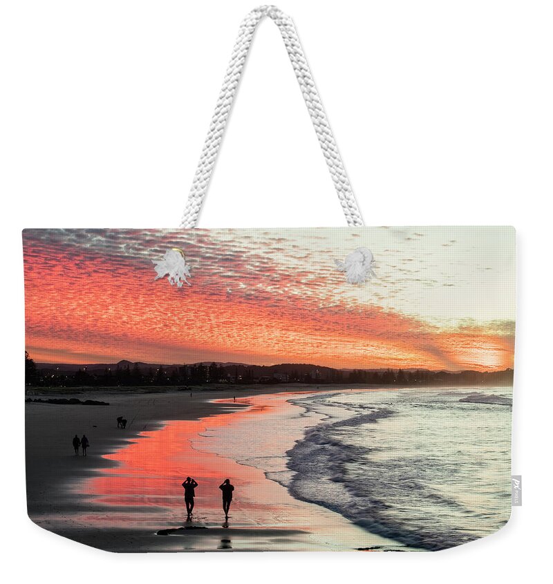 Beach Weekender Tote Bag featuring the photograph Sunset Show by Catherine Reading