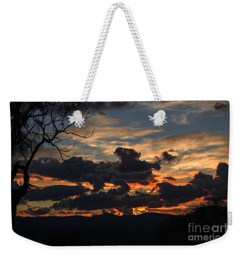 Cooleman Ridge Weekender Tote Bag featuring the photograph Sunset Study 3 by Angela DeFrias