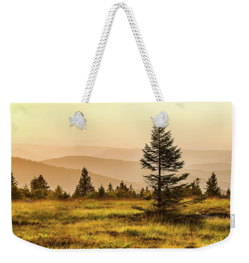 Mountain Landscape Weekender Tote Bag featuring the photograph Sunset - Vosges mountains by Paul MAURICE