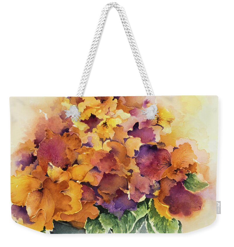 Sunshine Weekender Tote Bag featuring the painting Sunshine in a Bucket by Lael Rutherford