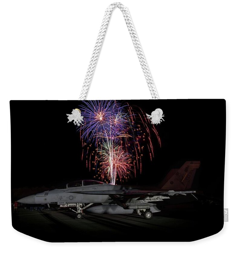 F-18 Hornet Weekender Tote Bag featuring the photograph Super Hornet Celebration by Chris Buff