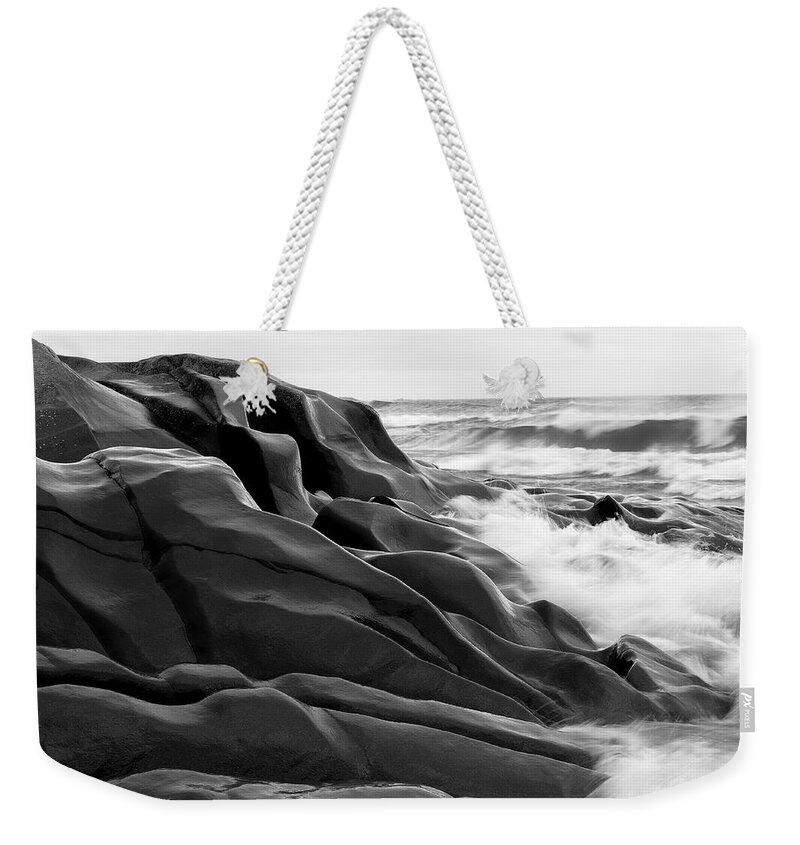Lake Superior Weekender Tote Bag featuring the photograph Superior Edge    by Doug Gibbons