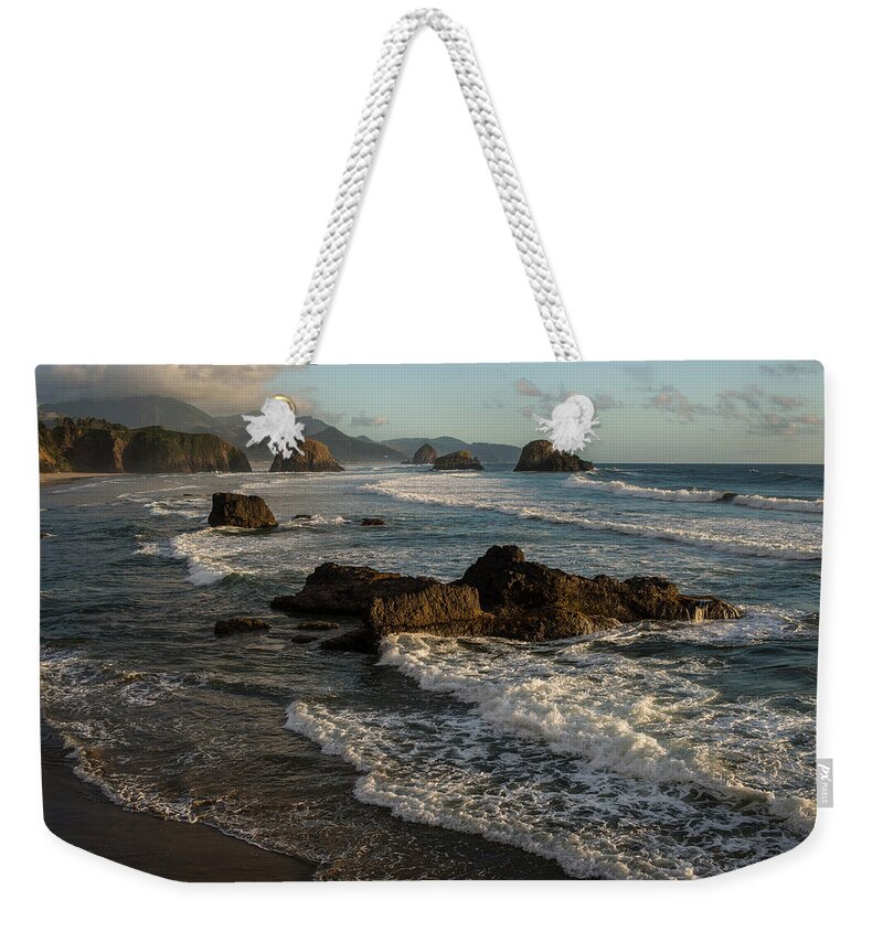 Beach Weekender Tote Bag featuring the photograph Surf at Crescent Beach by Robert Potts