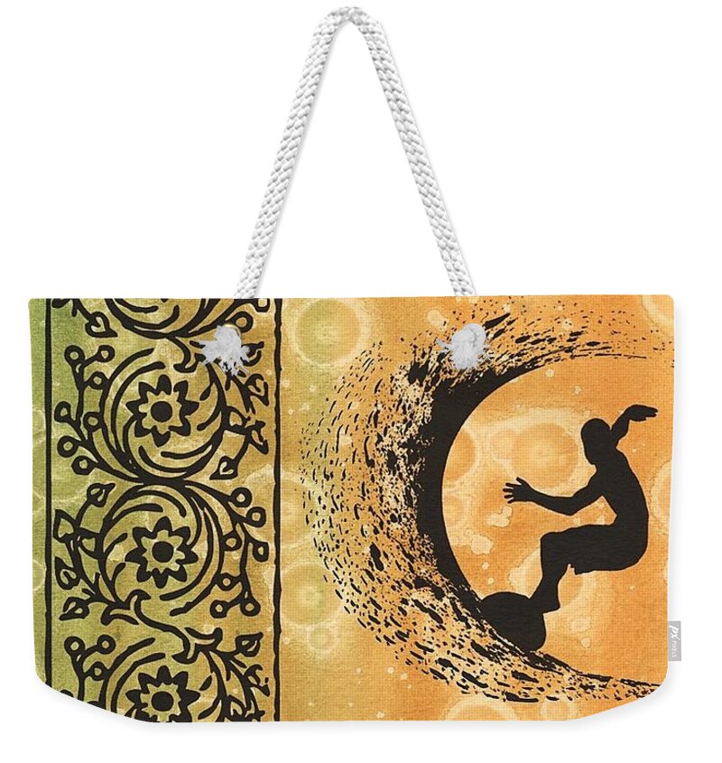 Surfer Weekender Tote Bag featuring the painting Surfer by Edwin Alverio