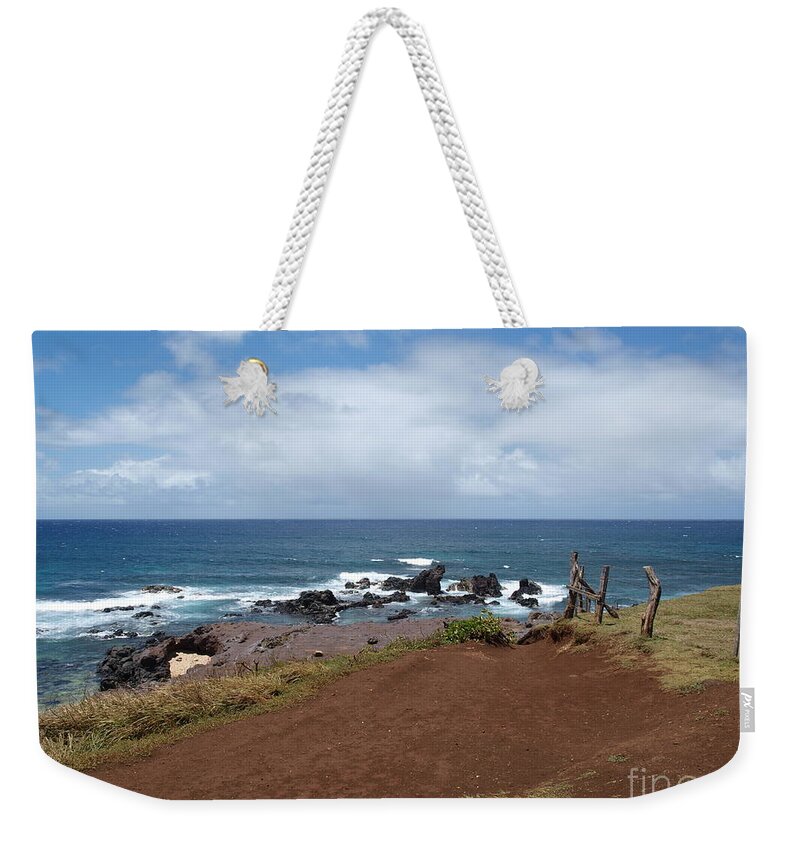 Ho'okipa Weekender Tote Bag featuring the photograph Surfs Up by Vivian Martin