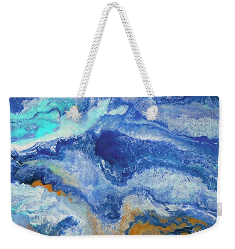 Ocean Weekender Tote Bag featuring the painting Surge by Tamara Nelson