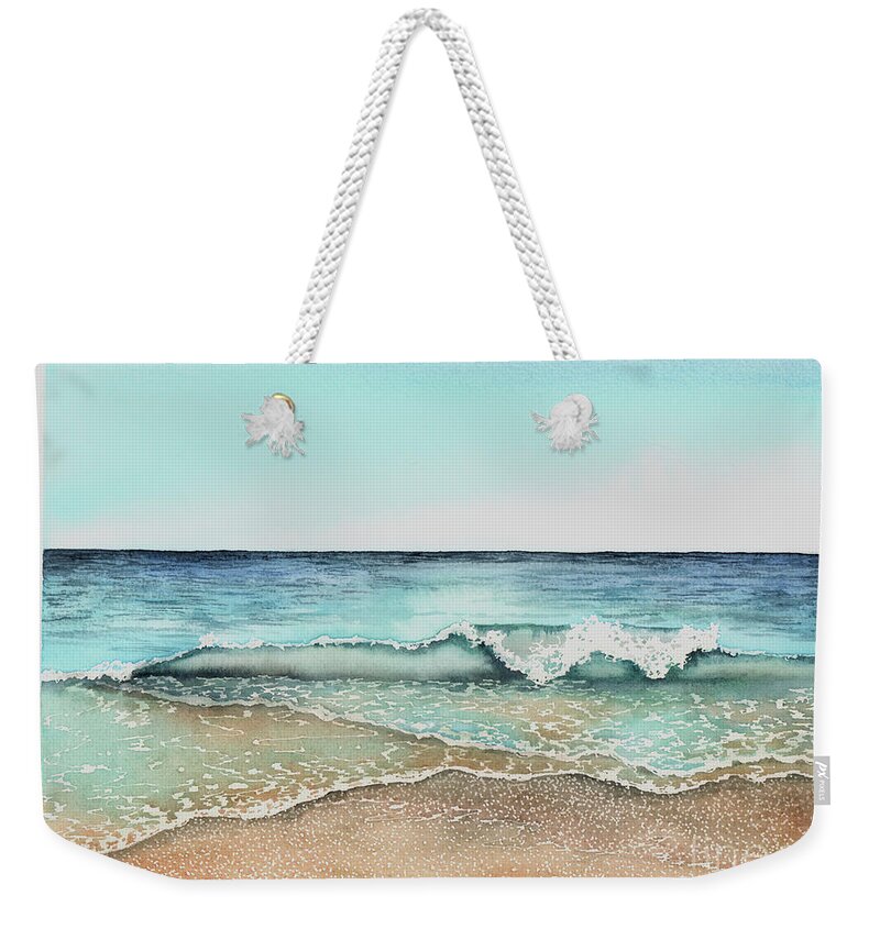 Gulf Coast Weekender Tote Bag featuring the painting Surging Seas by Hilda Wagner