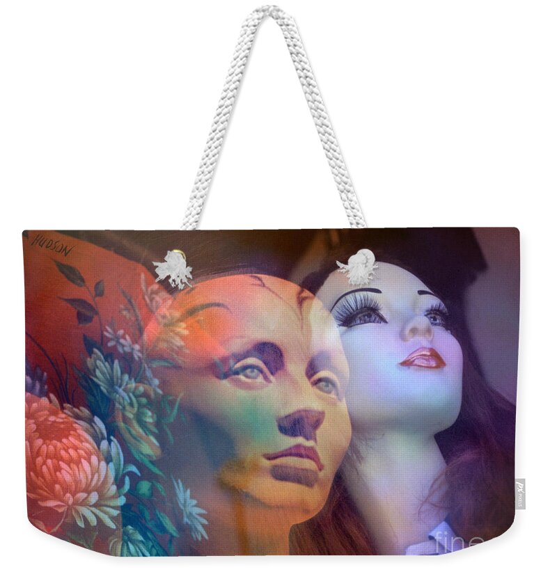 Surrealist Weekender Tote Bag featuring the photograph surrealist figure fine art - Do You See What I See by Sharon Hudson