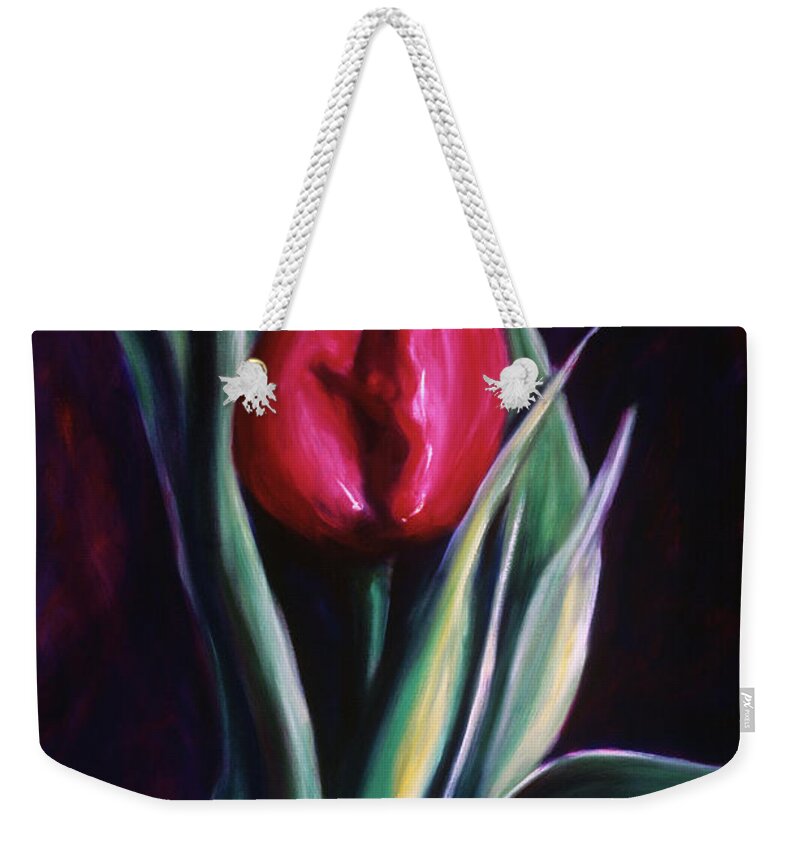 Tulip Weekender Tote Bag featuring the painting Susannah by Shannon Grissom
