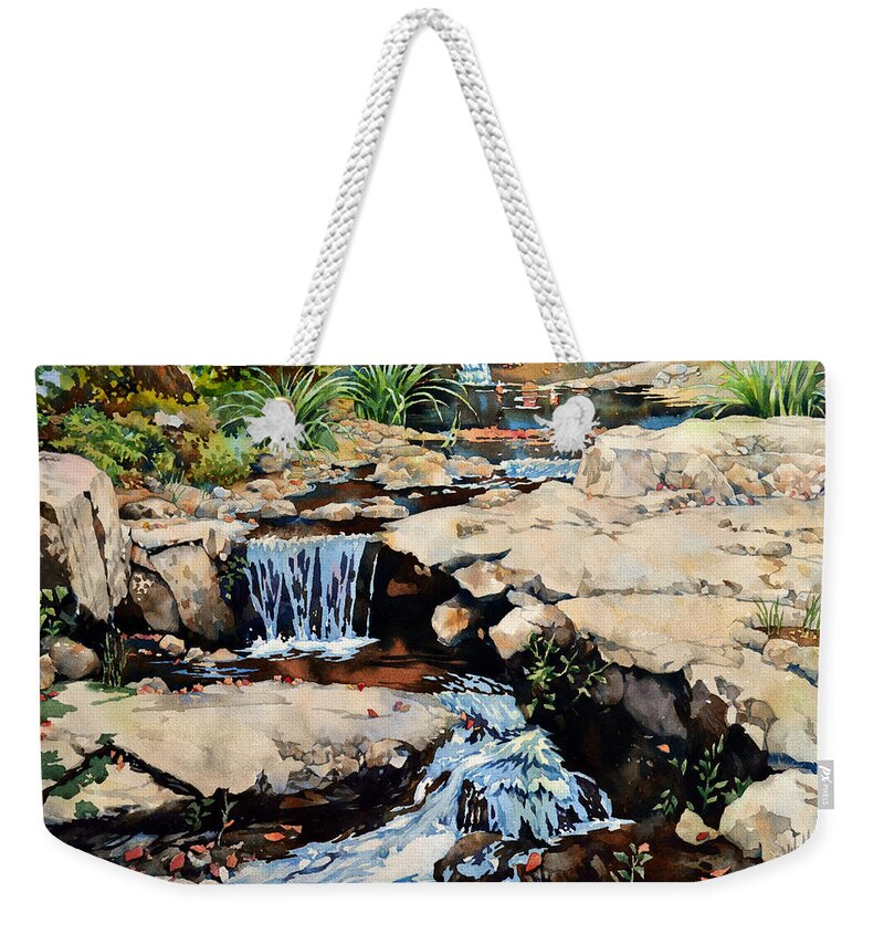 Outdoors Weekender Tote Bag featuring the painting Susquehanna Falls by Mick Williams