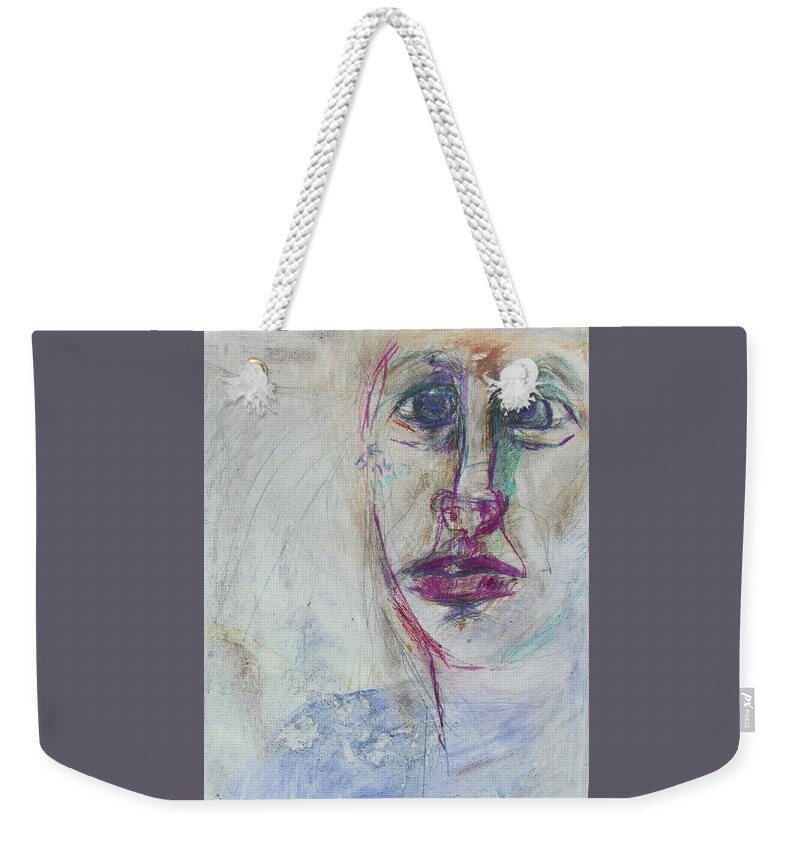 Abstract Weekender Tote Bag featuring the painting Suzanne by Judith Redman