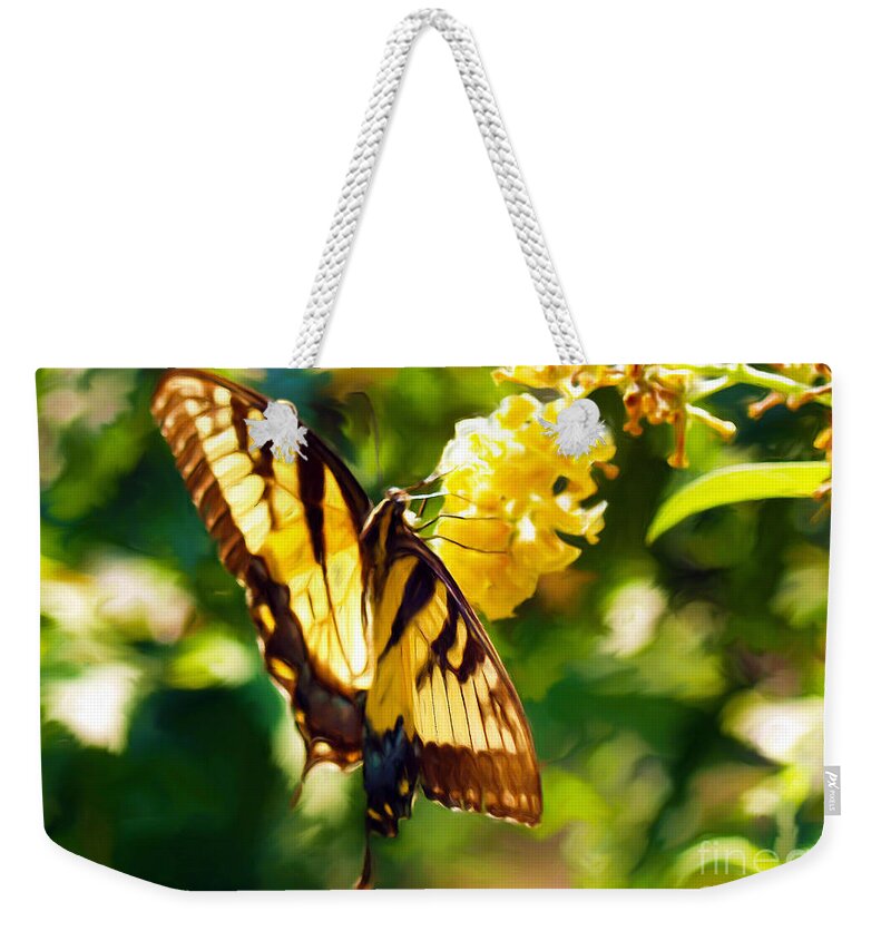 Butterfly Painting Weekender Tote Bag featuring the painting Swallowtail by Patricia Griffin Brett