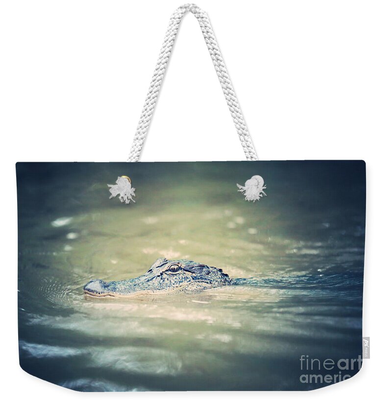 Gator Weekender Tote Bag featuring the photograph Swamp Gator Blues by Carol Groenen