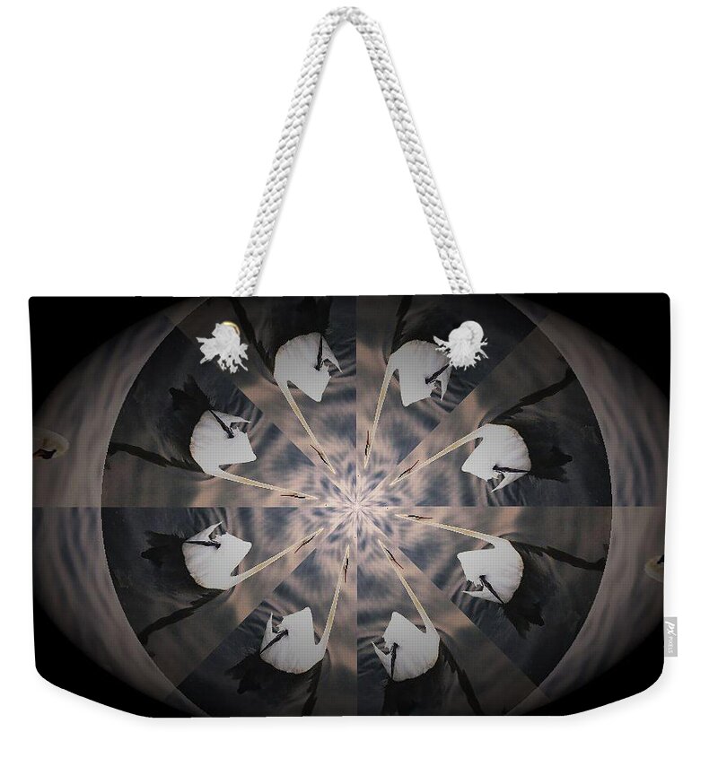 Birds Weekender Tote Bag featuring the digital art Swan Eye by Ee Photography