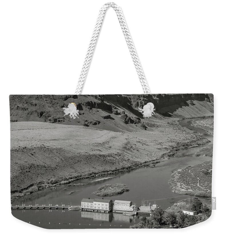5dii Weekender Tote Bag featuring the photograph Swan Falls Dam by Mark Mille