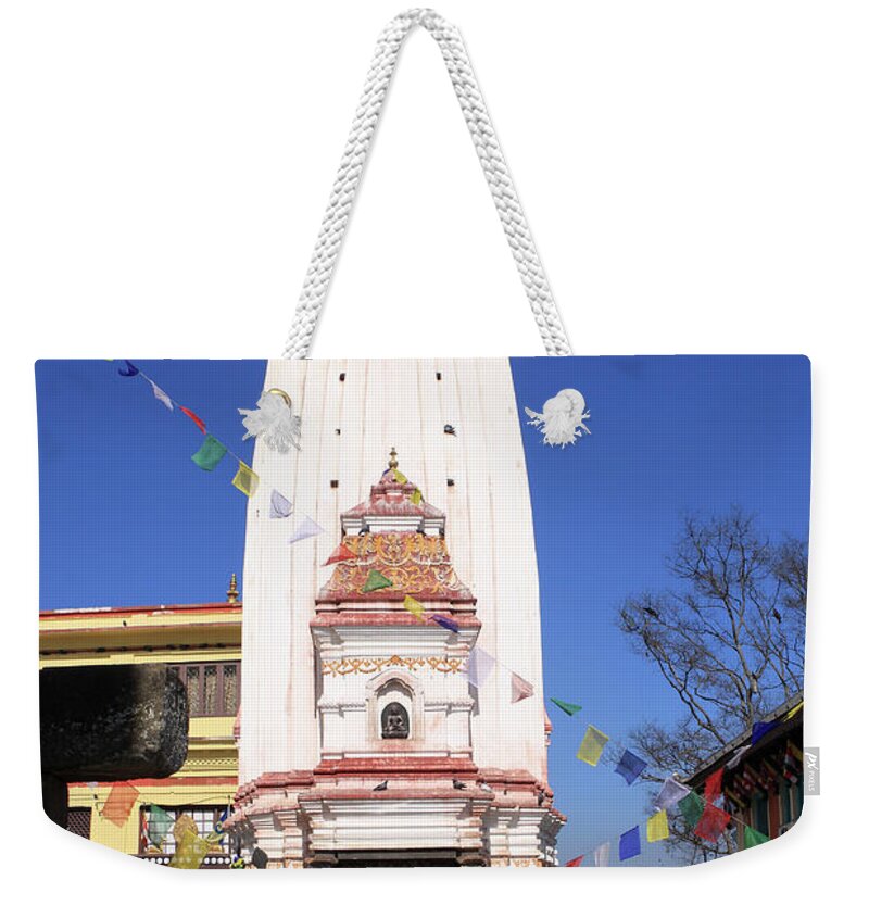 Shrine Weekender Tote Bag featuring the photograph Swayambhunath Stupa, Kathmandu, Nepal by Aidan Moran