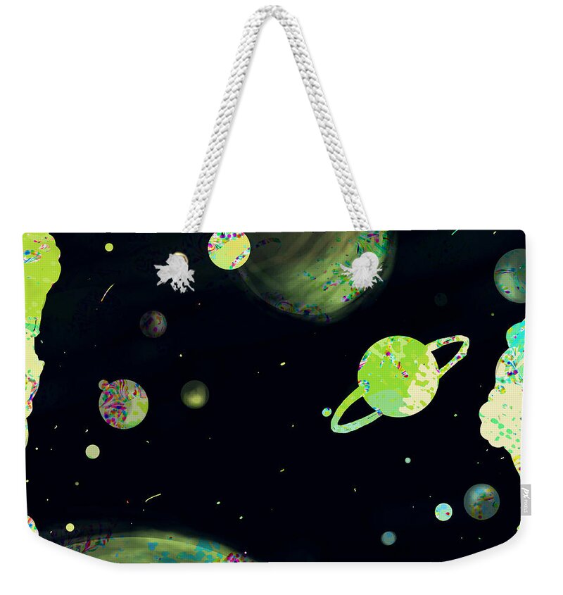 Abstract Weekender Tote Bag featuring the digital art Sweet Dreams and Starry Nights by William Russell Nowicki