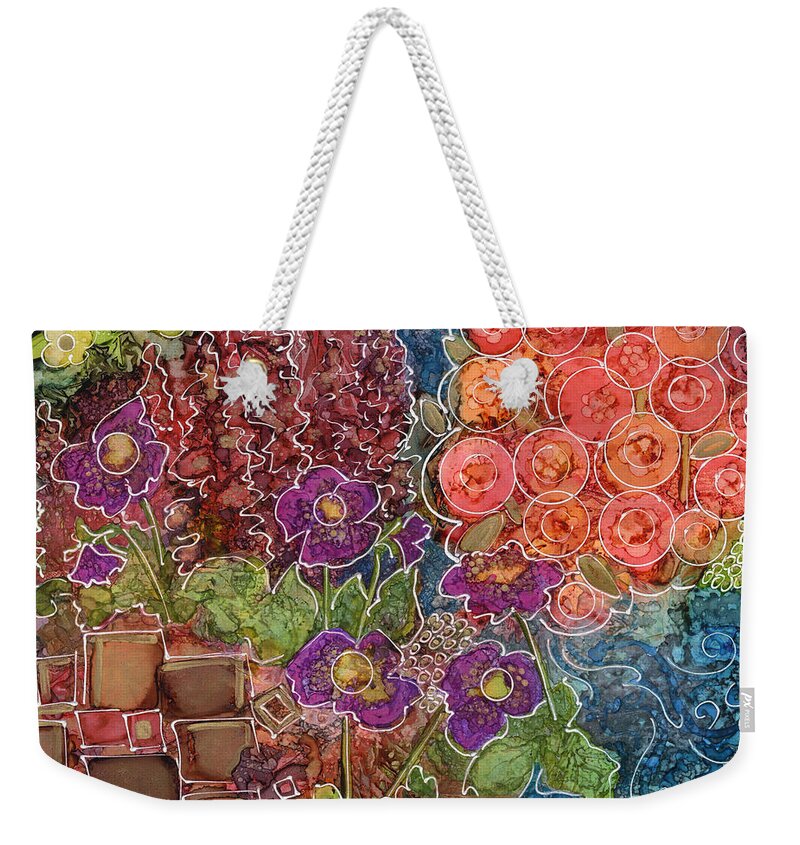 Garden Weekender Tote Bag featuring the painting Sweet Summertime by Vicki Baun Barry