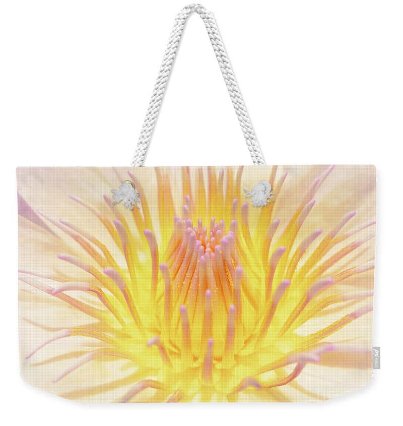 Barbados Weekender Tote Bag featuring the photograph Sweetness Unfolding by Becqi Sherman
