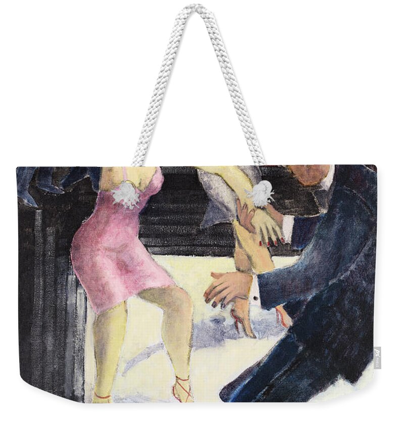 Dance Weekender Tote Bag featuring the painting Swing by Thomas Tribby