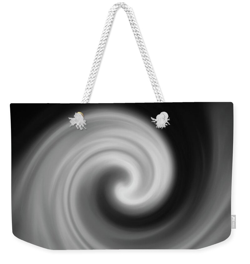 Black Weekender Tote Bag featuring the photograph Swirl Wave II by David Gordon
