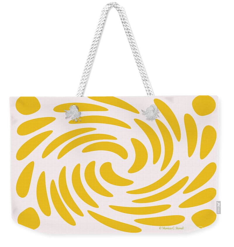 Graphic Designs Weekender Tote Bag featuring the digital art Swirls N Dots S3 by Monica C Stovall