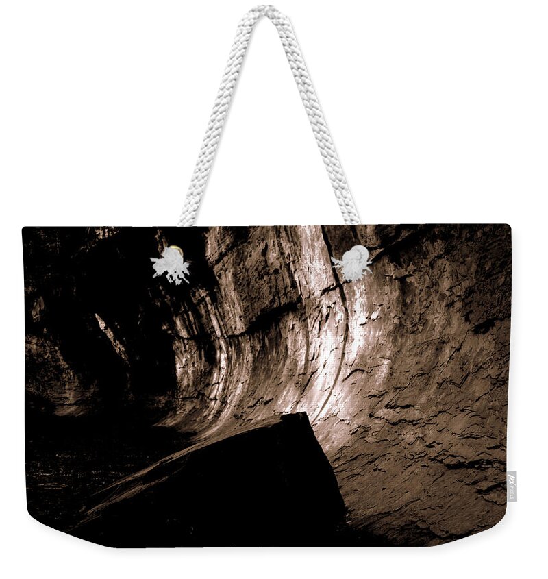 Sword In The Stone Weekender Tote Bag featuring the photograph Sword In The Stone by Edward Smith