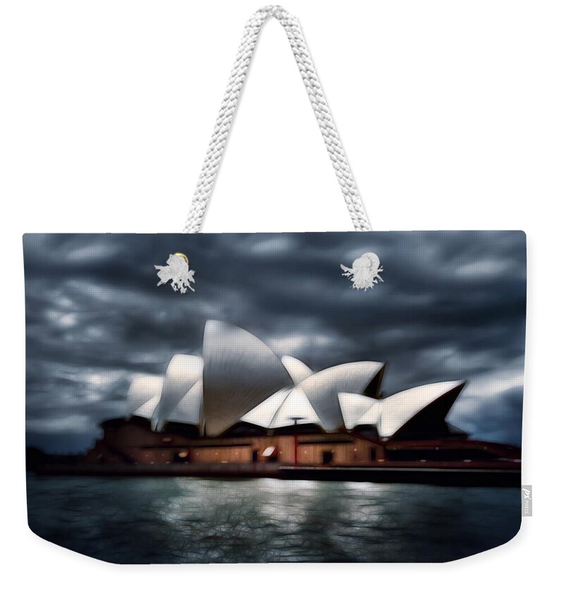 Sydney Opera House In A Storm Weekender Tote Bag featuring the photograph Sydney Opera House In A Storm by Georgiana Romanovna