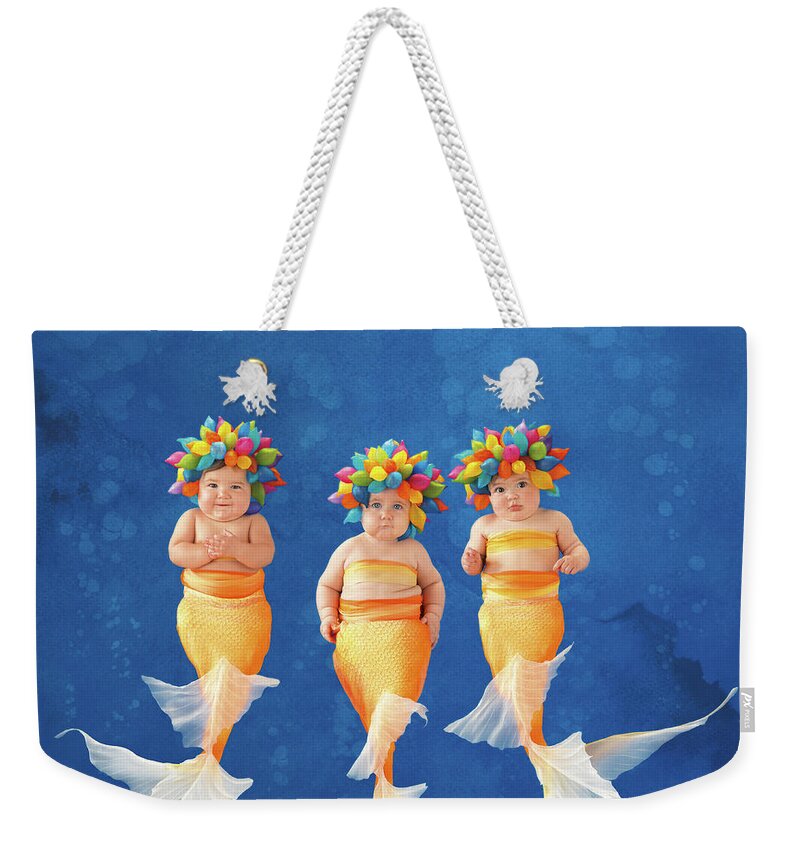Under The Sea Weekender Tote Bag featuring the photograph Synchronized Swim Team by Anne Geddes