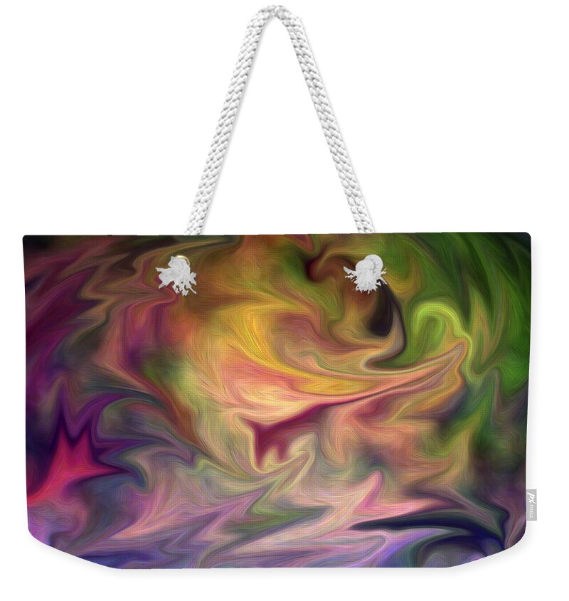 Modern Weekender Tote Bag featuring the digital art Syntropia by Vincent Franco