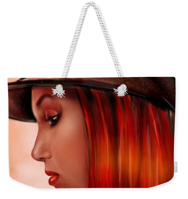  Weekender Tote Bag featuring the painting T-whizzle by Pete Tapang