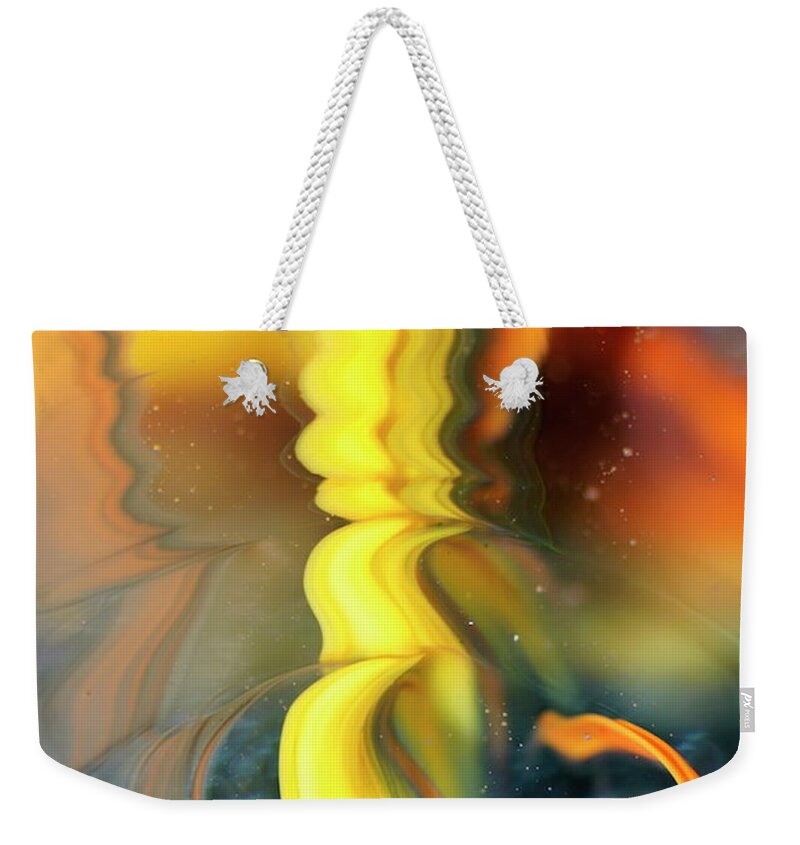 Abstract Weekender Tote Bag featuring the photograph Tail by Kimberly Lyon