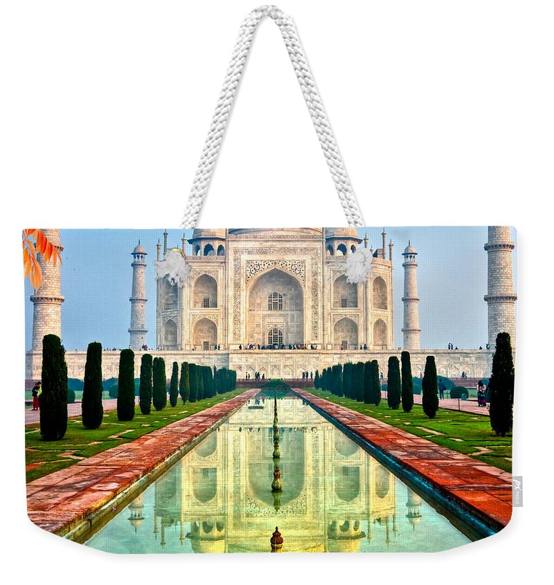 India Weekender Tote Bag featuring the photograph Taj Mahal - India by Luciano Mortula