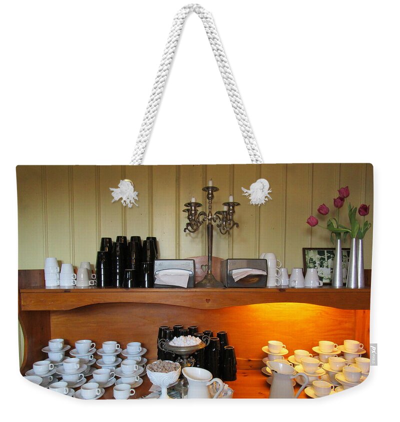  Weekender Tote Bag featuring the photograph Take a Cup or Two by Rosita Larsson