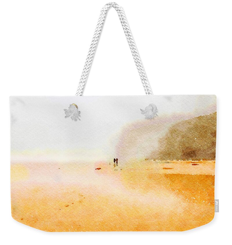 Walk Weekender Tote Bag featuring the painting Take A Walk with Me by Angela Treat Lyon