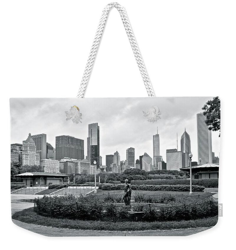 Chicago Weekender Tote Bag featuring the photograph Taken from Buckingham by Frozen in Time Fine Art Photography