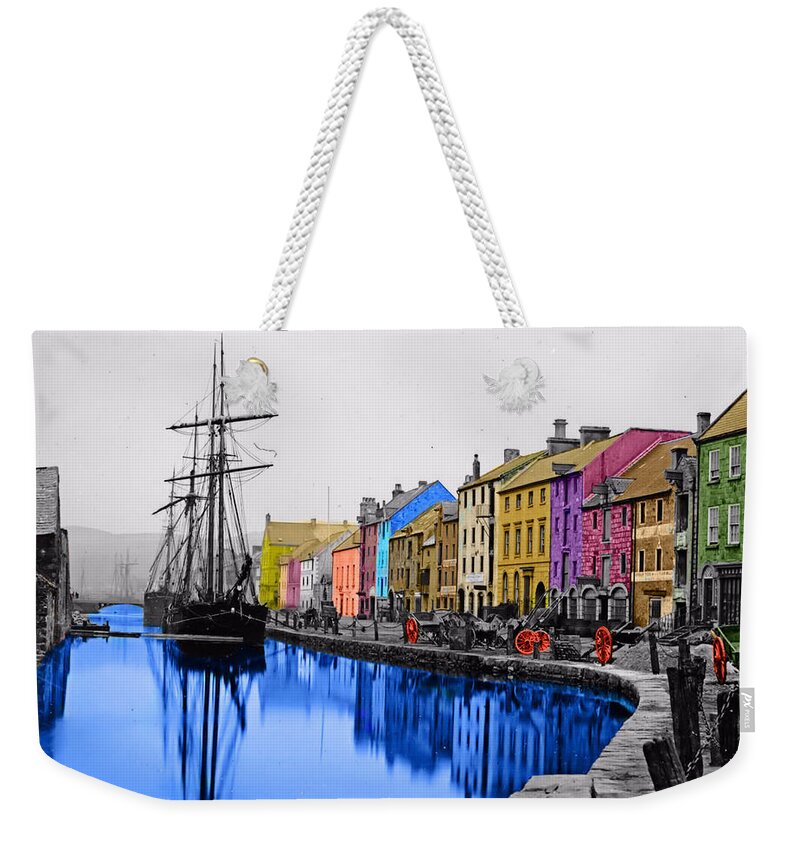 Tall Ships Weekender Tote Bag featuring the digital art Tall Ship Dream by Newwwman