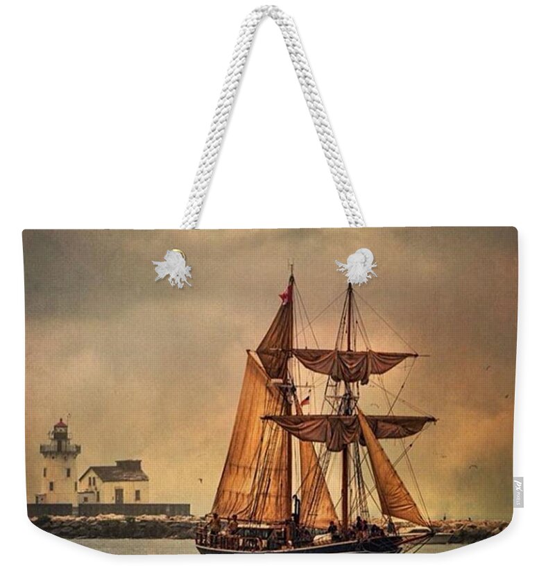 Fineart Weekender Tote Bag featuring the photograph Tall Ships In Cleveland. #cle #fineart by Dale Kincaid