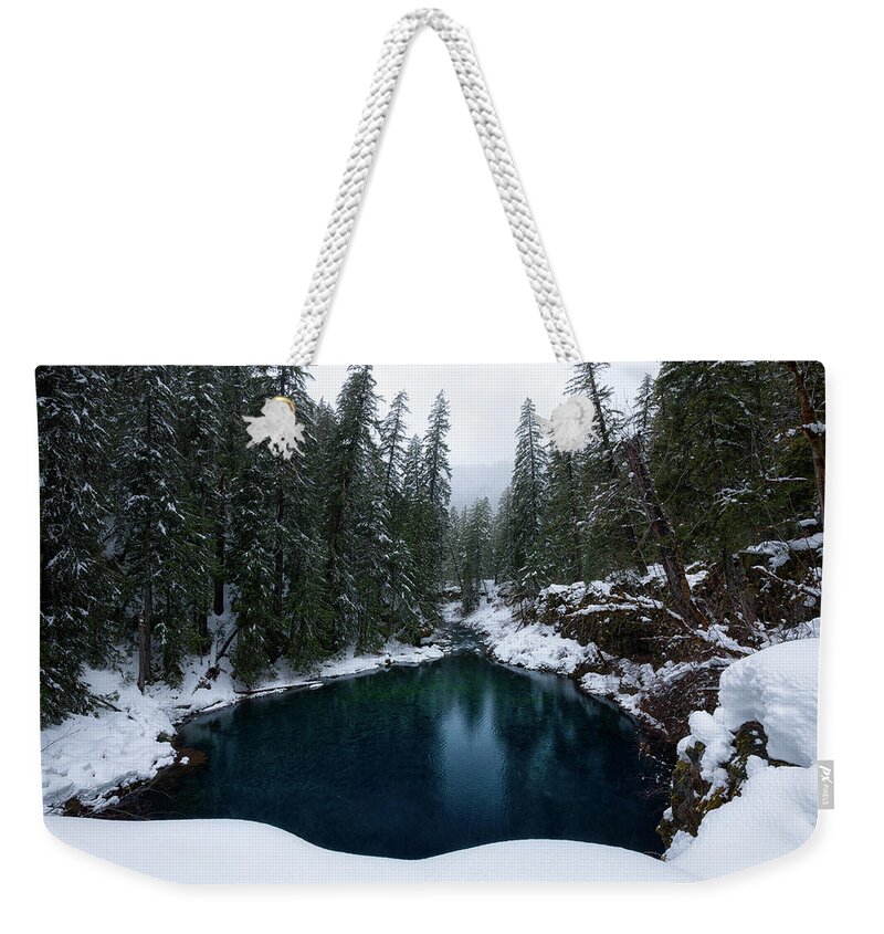 Mckenzie Weekender Tote Bag featuring the photograph Tamolitch Pool by Andrew Kumler