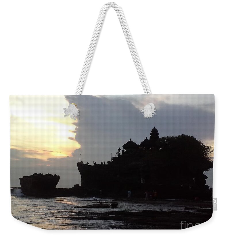 Tanah Lot Weekender Tote Bag featuring the photograph Tanah Lot Temple Bali Indonesia by Heather Kirk