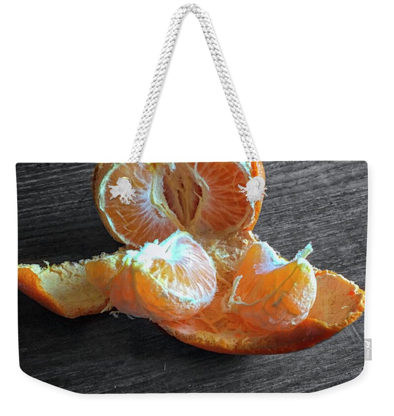 Tangerine Weekender Tote Bag featuring the photograph Tangerine by Patricia Hofmeester