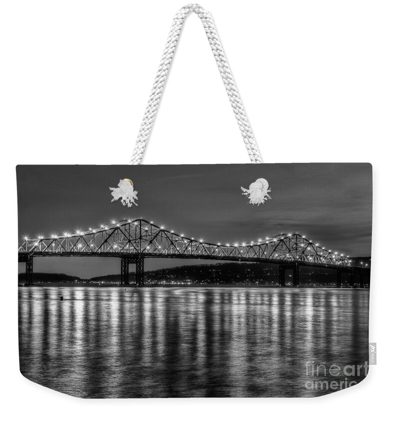 Clarence Holmes Weekender Tote Bag featuring the photograph Tappan Zee Bridge Twilight III by Clarence Holmes