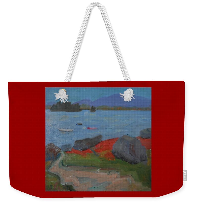 Bay Weekender Tote Bag featuring the painting Taunton Bay by Francine Frank